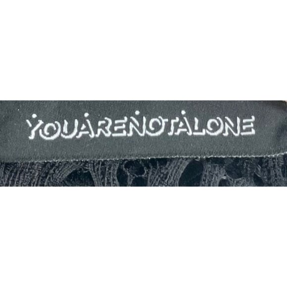 You Are Not Alone Women's Size Large Black Long-Sleeved Lace Dress - Picture 3 of 4